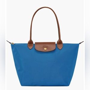 Blue Longchamp Le Pliage Tote Bag